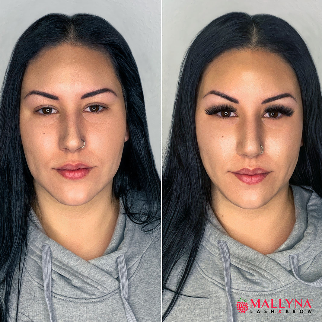 Mallyna Eyelash Extensions Before After